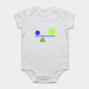 harmonious shapes balance light colors Baby Bodysuit